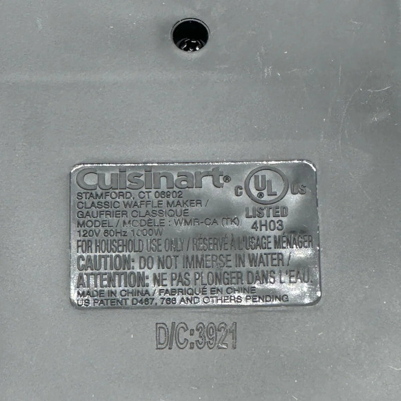 Cuisinart WMR-CA Round Classic Waffle Maker Iron - Tested Works Great - Picture 3 of 7